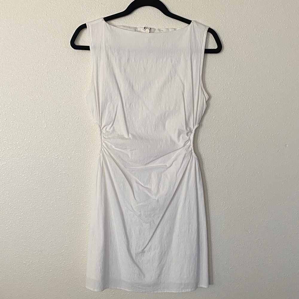 Abercrombie & Fitch White Ruched Mini Dress